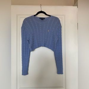 Ralph Lauren periwinkle cropped sweater